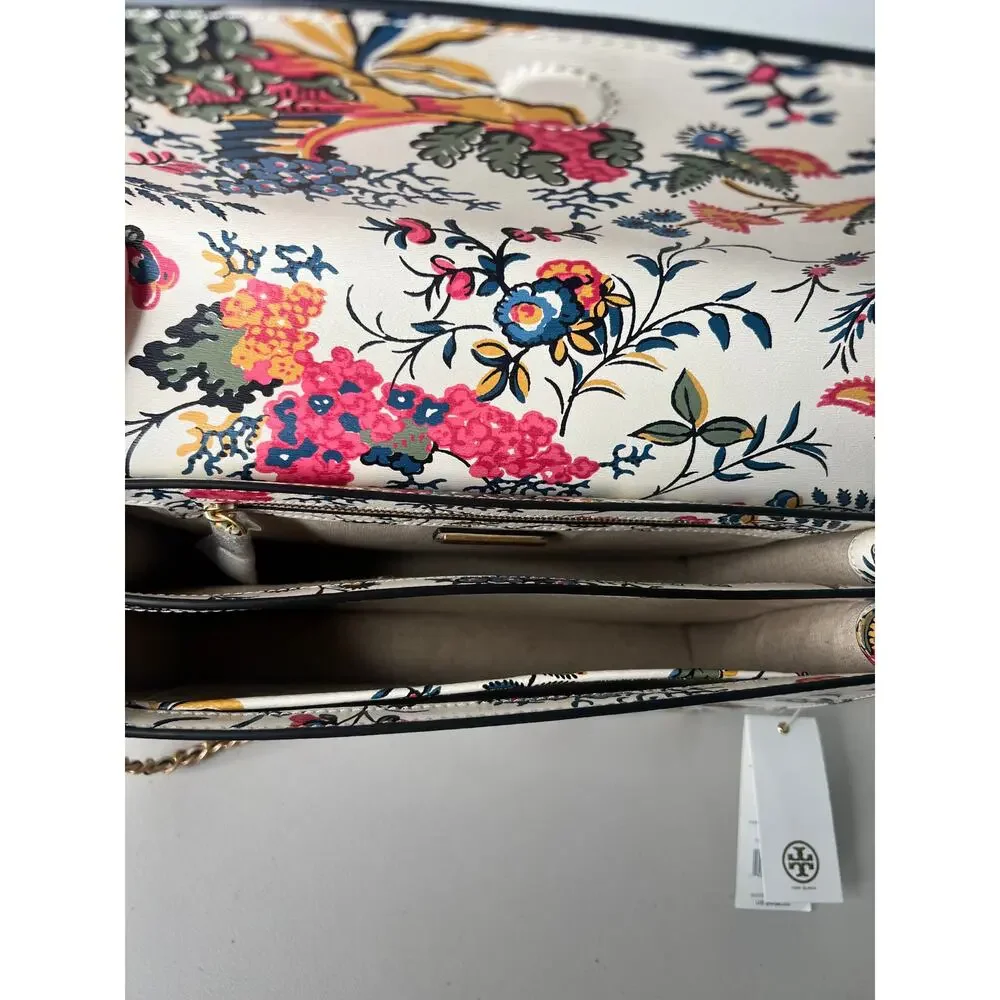 Tory Burch Parker Floral Large Shoulder Bag NWT